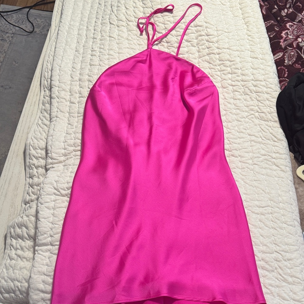 Show Me Your MuMu Vibrant Pink Backless Dress